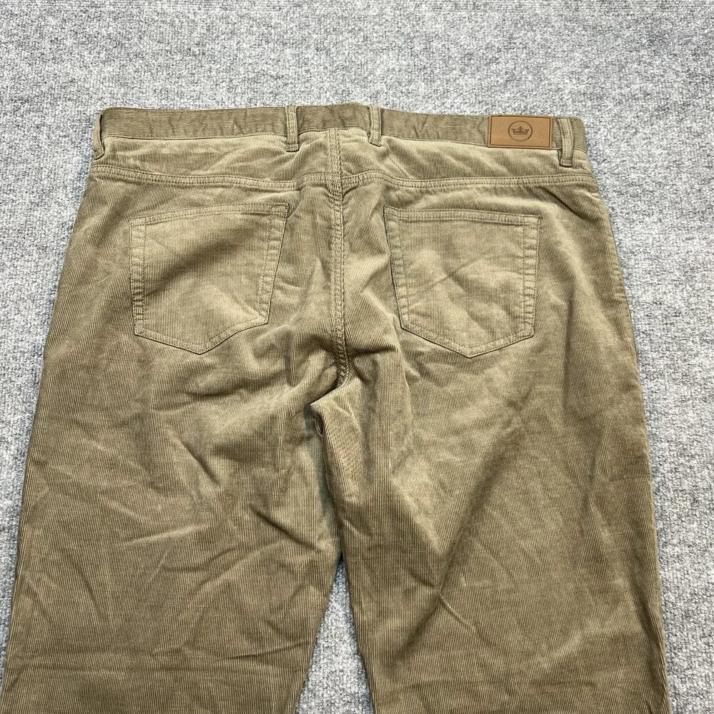 Peter Millar Pants Mens 38x30 Beige Corduroy Khakis 5 Pocket Stretch Casual